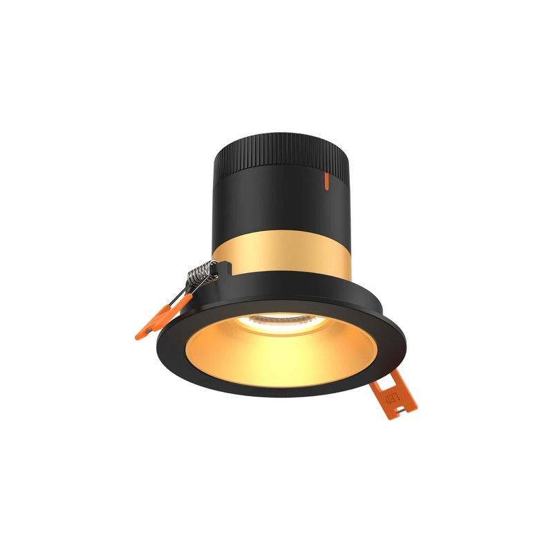 3″ Modular Downlight Gold with Black Trim 60 Degrees Regressed