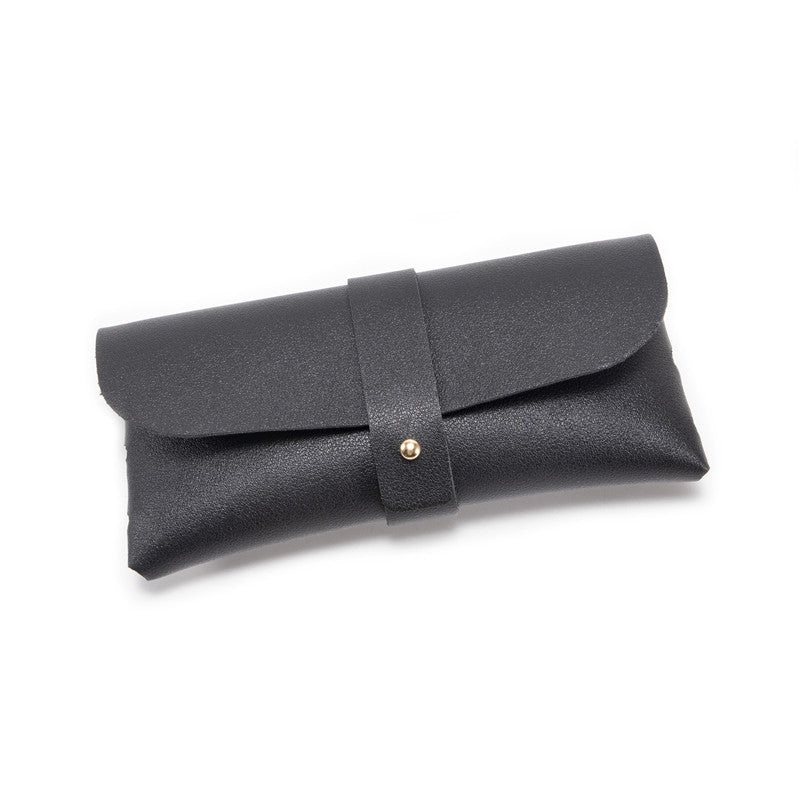 3-Piece Black Chic & Sleek PU Leather Soft Eyeglass Case – Protective Pouch for Sunglasses & Reading Glasses