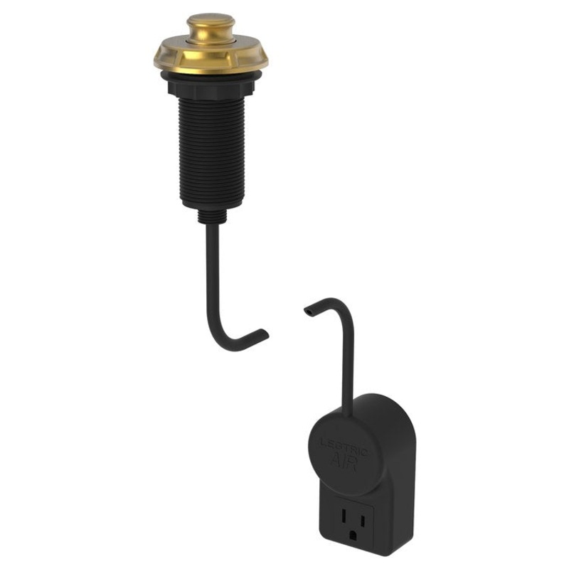 Air Activation Switch Gavin Disposer with Power Adapter Satin Gold PVD Brass