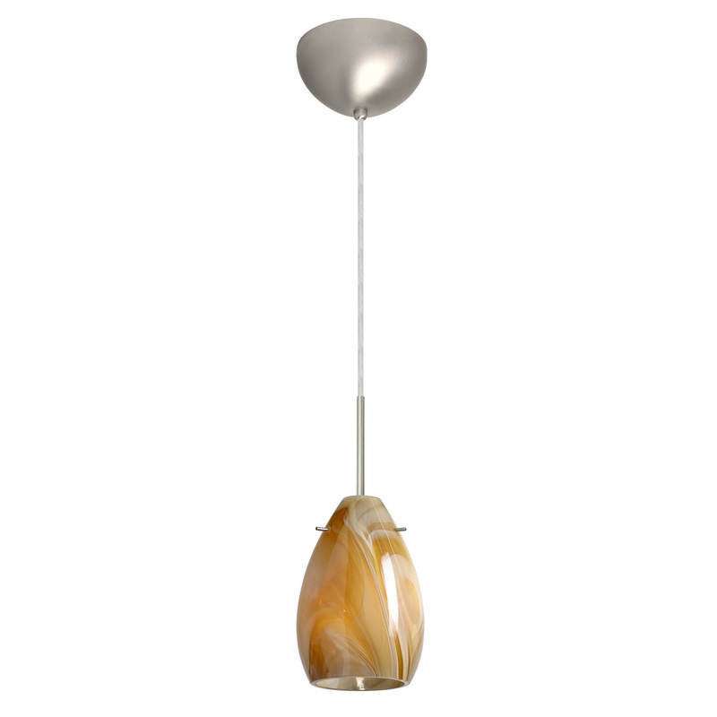 Besa 1BC-1713HN-HAL-SN Pera One Light Pendant Satin Nickel (Discontinued)