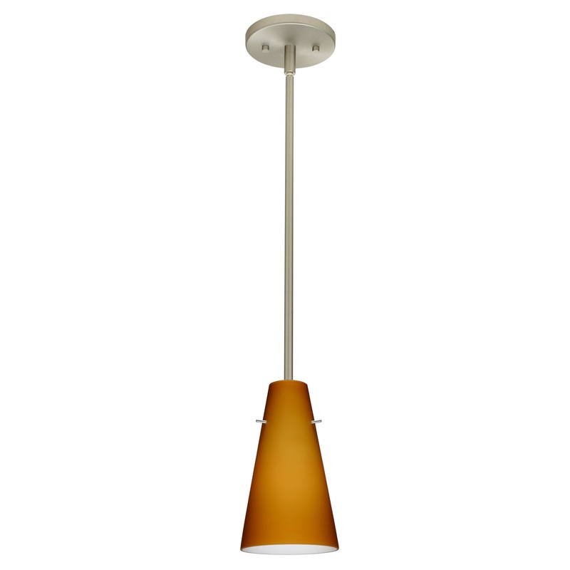Besa 1TT-412480-LED-SN Cierro One Light Pendant Satin Nickel