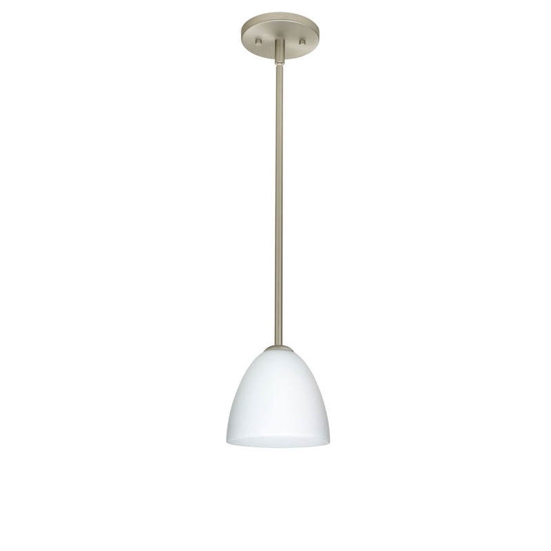 Besa 1TT-447007-SN Vila One Light Pendant Satin Nickel