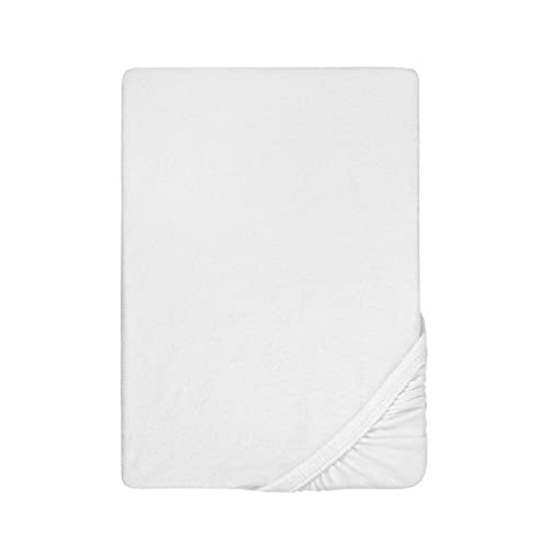 Biberna 0012344 Lenzuolo Frottee-Stretch (Altezza Materasso max. 22 cm) 1X 180X200 cm > 200X200 cm, Bianca