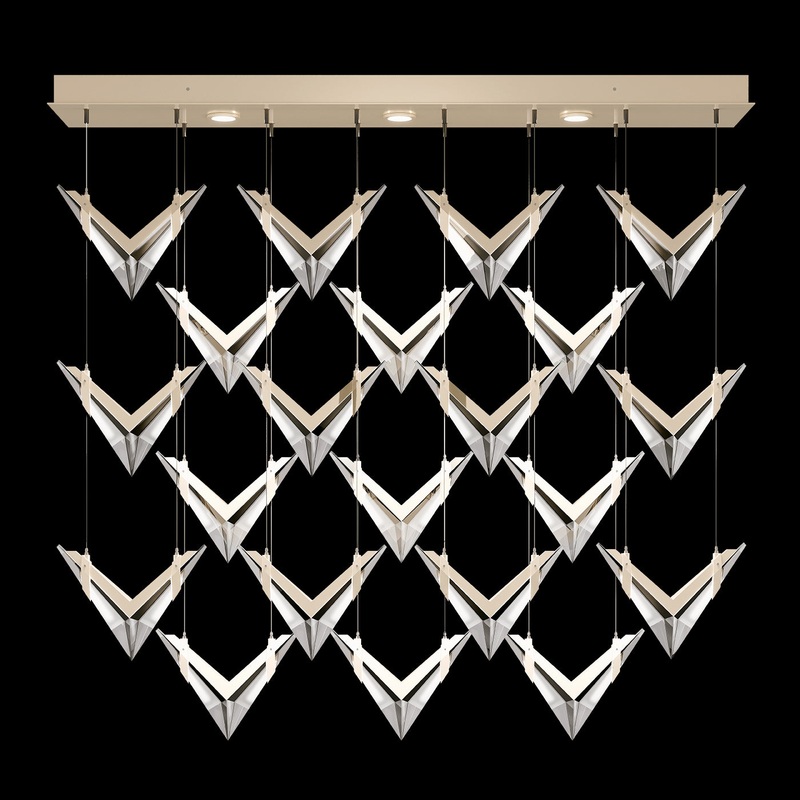 Blade 62″W Rectangular Pendant Black/Dark Walnut