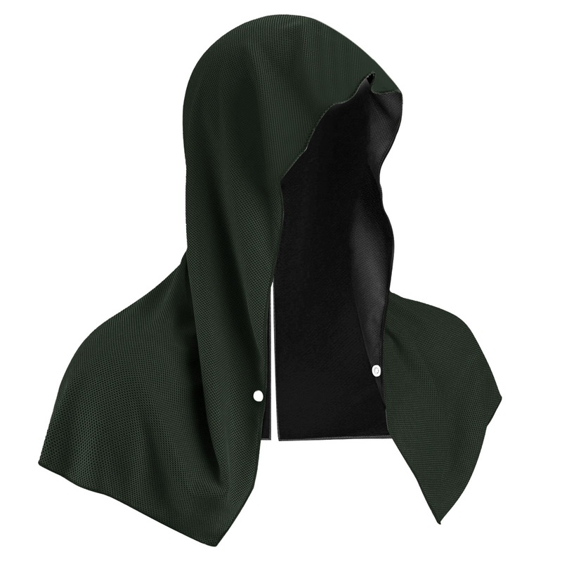 Dark Grey 5-Pack Instant Cooling Towel Set – UPF Sun Protection Hooded Ice Towels for Sports & Outdoor Activities