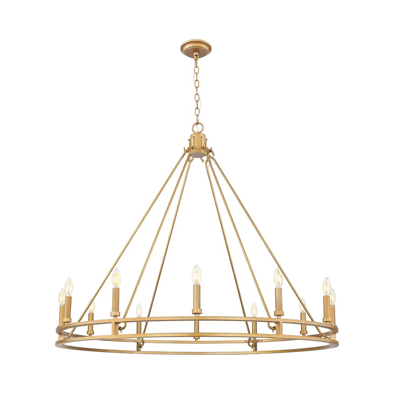 Dennison 12-Light Chandelier Signature Brass