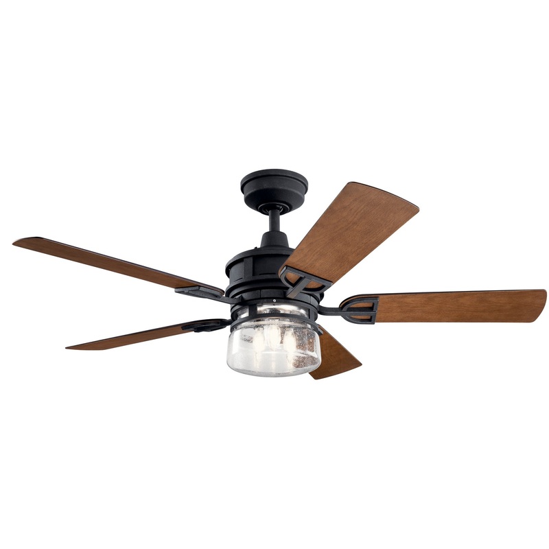Kichler 310239DBK 52″ Ceiling Fan, Distressed Black