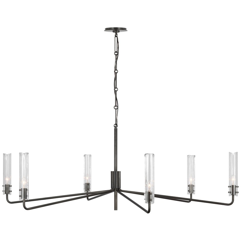 LED Chandelier from the Casoria Collection in Bronze Finish by Visual Comfort Signature