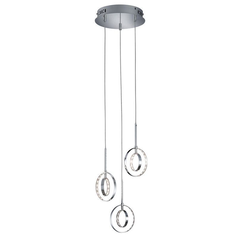 LED Chandelier from the Prater Collection in Chrome Finish by Arnsberg