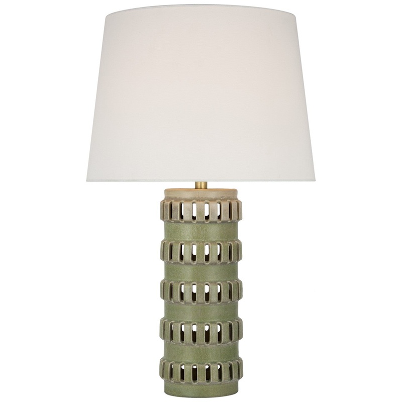 LED Table Lamp from the Mullin Collection in Dusted Mint Finish by Visual Comfort Signature