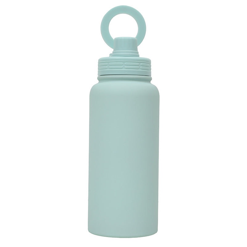 Light Green Premium 35oz Stainless Steel Insulated Sports Bottle with Magnetic Phone Holder Lid