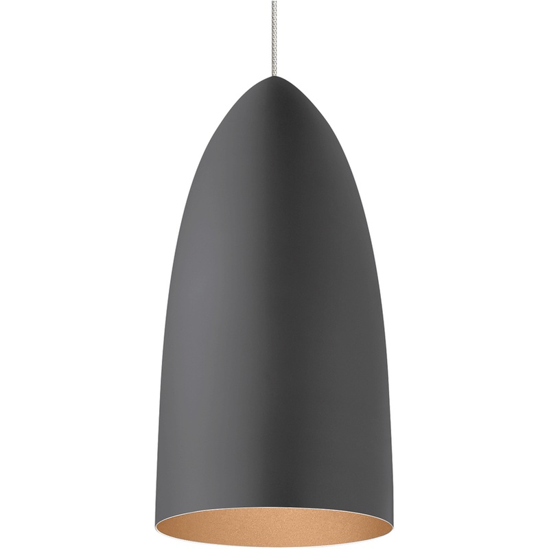Mini Signal Pendant MonoPoint Satin Nickel and Rubberized Gray/Copper None
