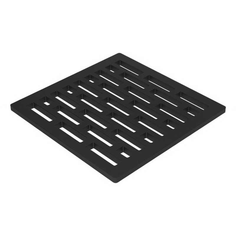 Shower Drain Tub and Shower Square Brick Grid 4 Inch Flat Black Brass for Requires Drain Throat 277-01 4 Inch