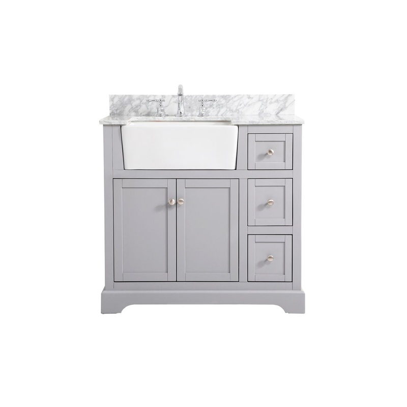 Single Bathroom Vanity from the Franklin Collection in Black Finish by Elegant Lighting