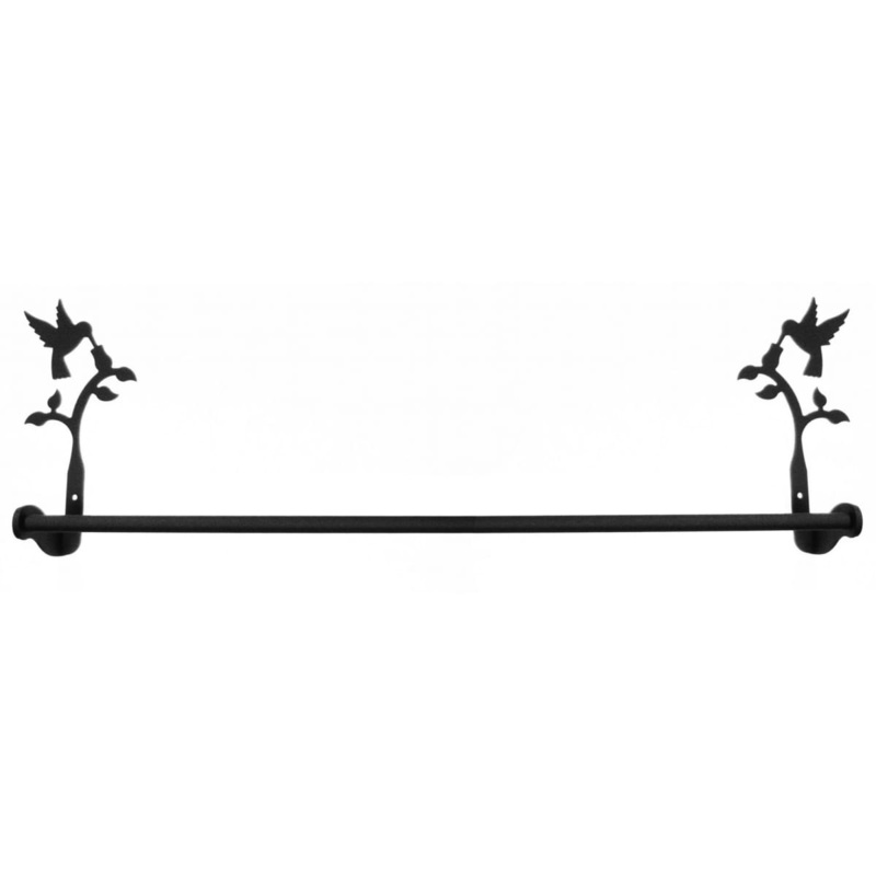 Village Wrought Iron TB-18-S Hummingbird Towel Bar Small