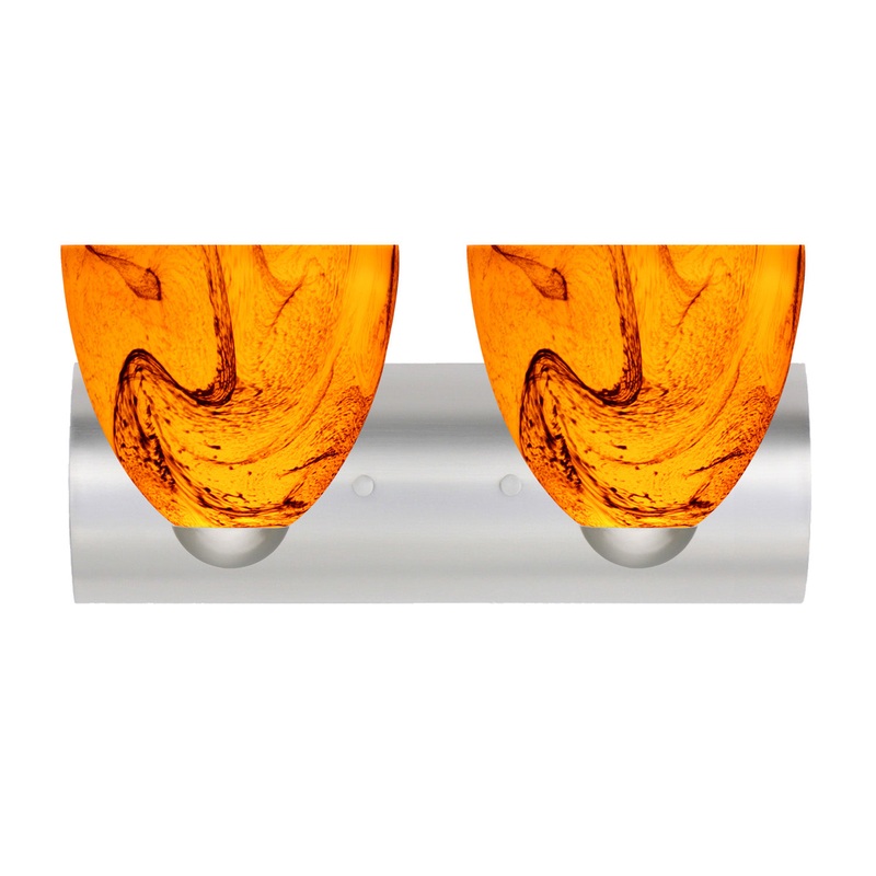 Besa 2WZ-7572HB-LED-SN Sasha Two Light Wall Sconce Satin Nickel