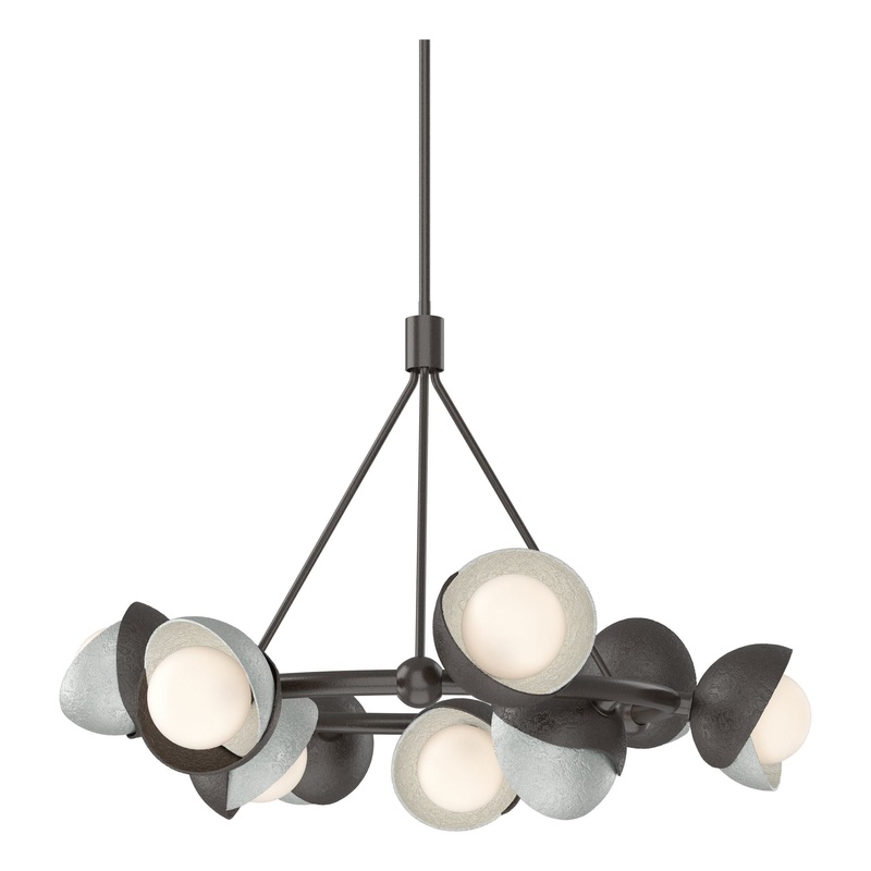 Brooklyn 9-Light Double Shade Ring Pendant Oil Rubbed Bronze Vintage Platinum