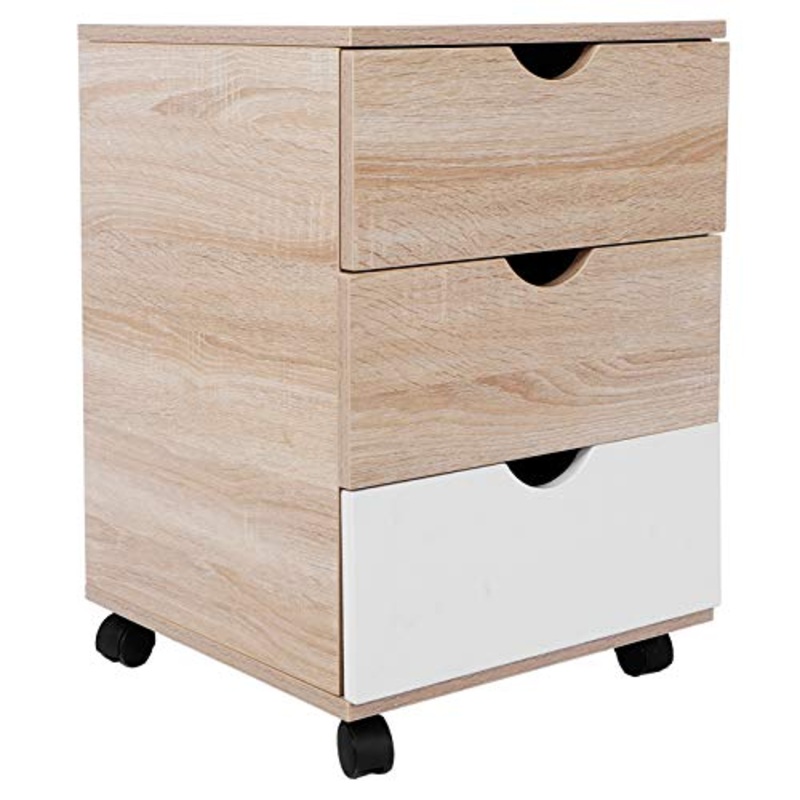 Comodini Mobile Notturno Mobile Cabinet di File Comodino Comodino con 3 Cassetti per Mobili per Camera da Letto per Ufficio