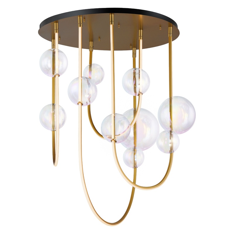 Dreamer Round LED Pendant Natural Aged Brass