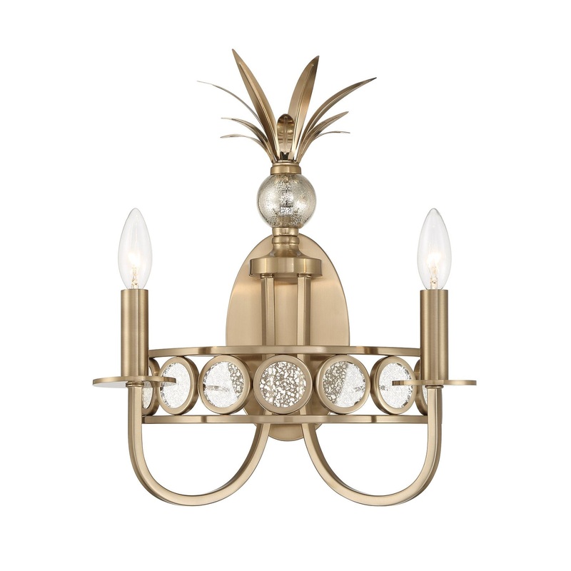 Hearst 2-Light Wall Sconce Noble Brass