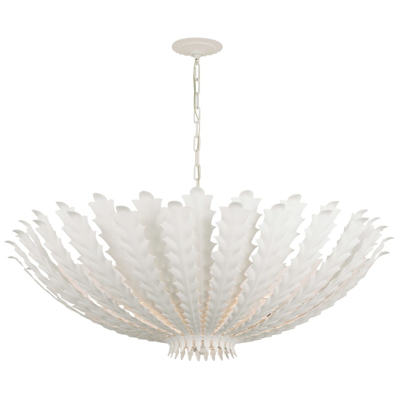 LED Chandelier from the Hampton Collection in Plaster White Finish by Visual Comfort Signature