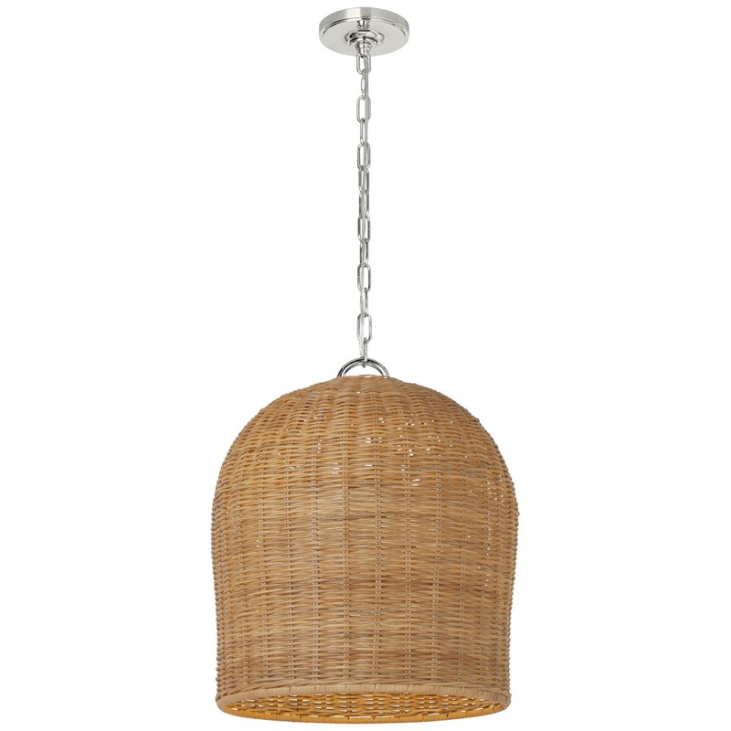 LED Pendant from the Nancy Collection in Polished Nickel Finish by Visual Comfort Signature