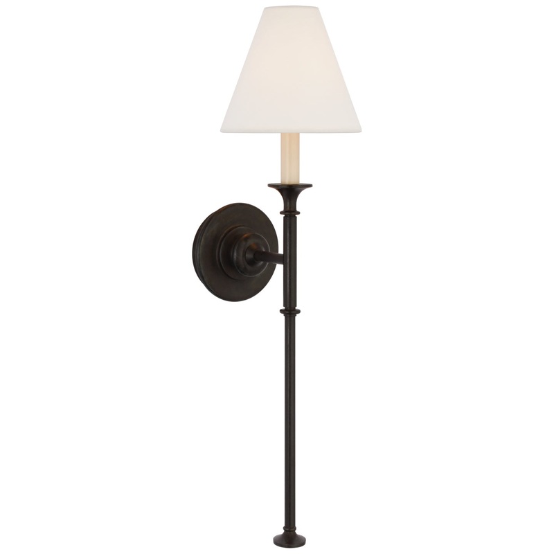 LED Wall Sconce from the Piaf Collection in Aged Iron Finish by Visual Comfort Signature