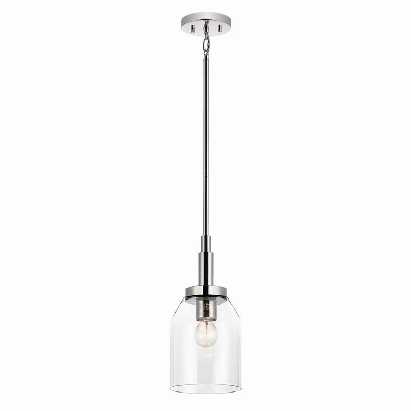 One Light Mini Pendant from the Madden Collection in Chrome Finish by Kichler