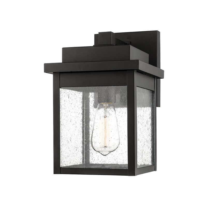 One Light Outdoor Wall Bracket from the Belle Chasse Collection in Powder Coat Black Finish by Millennium