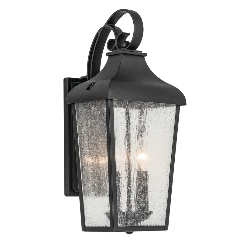 Two Light Outdoor Wall Mount from the Forestdale Collection in Textured Black Finish by Kichler