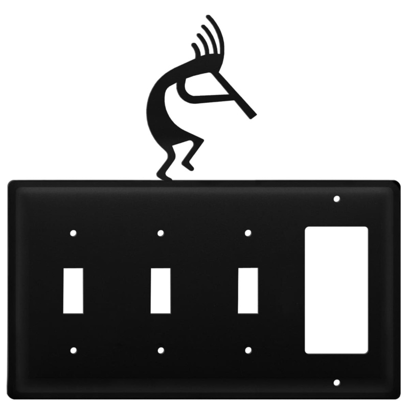 Village Wrought Iron ESSSG-56 Quad Kokopelli Triple Switch & Single GFI CUSTOM Product