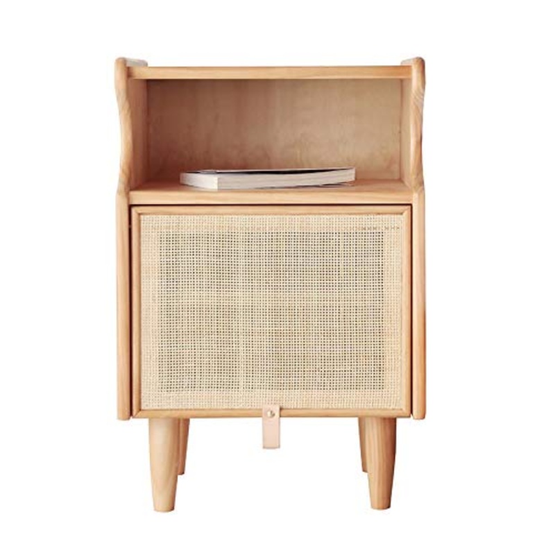YWSZJ Mobili Camera da Letto Comodino Stile di Legno Solido in Rattan Comodino Divano Fianco del Mobile
