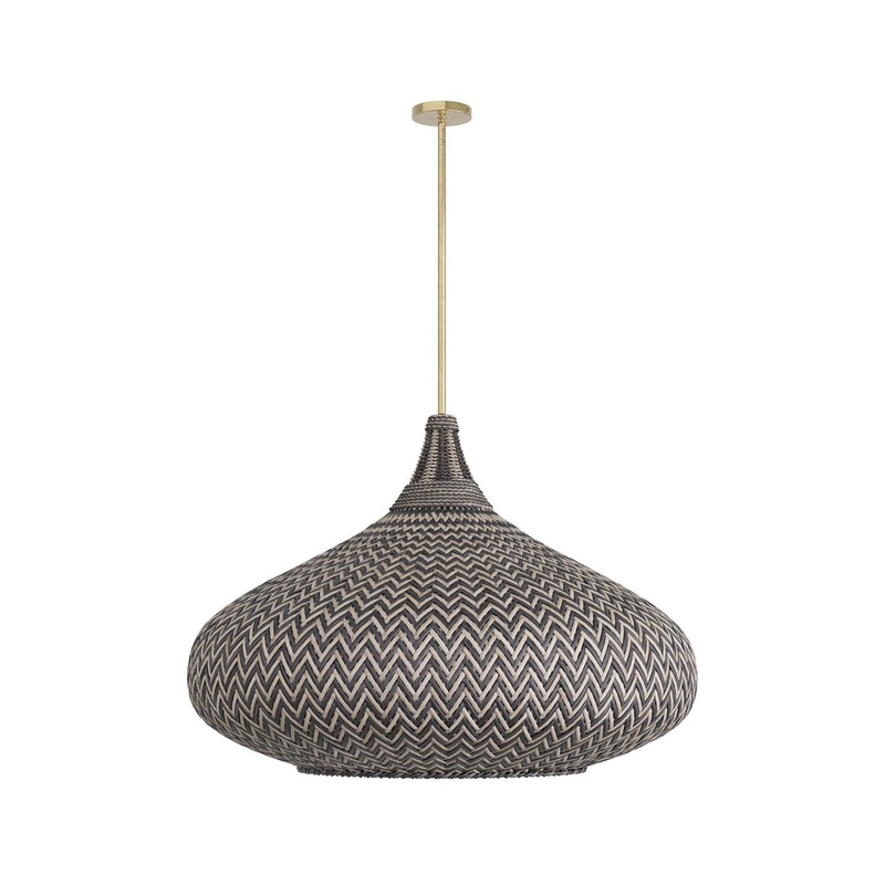 Arteriors DMS05 Tulum One Light Pendant Black