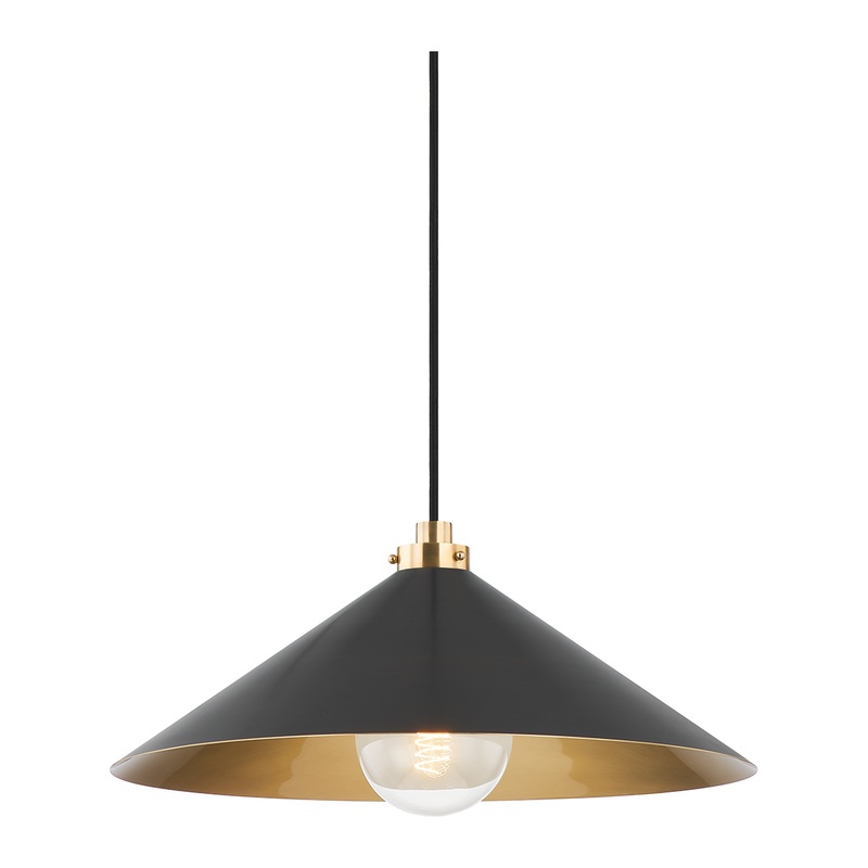 Clivedon 1-Light Pendant Aged Brass/Distressed Bronze