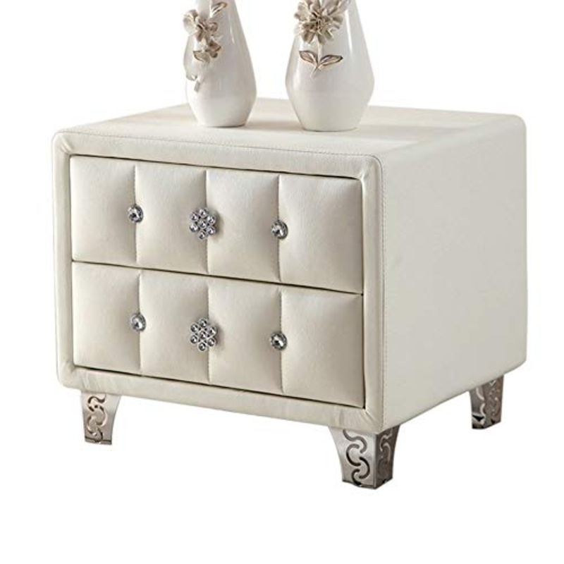LILIS Comodino,comodini Camera da Letto Pelle Comodino Bianco Comodino Camera Governo del Cassetto