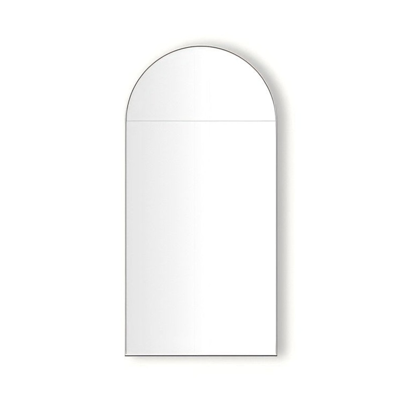 Medicine Cabinet Main Line 20 x 40 Inch 1 Doors Mirrored Polished Stainless Steel Arch Top Murray Hill Arch Slow Close Hinges 4 Inch