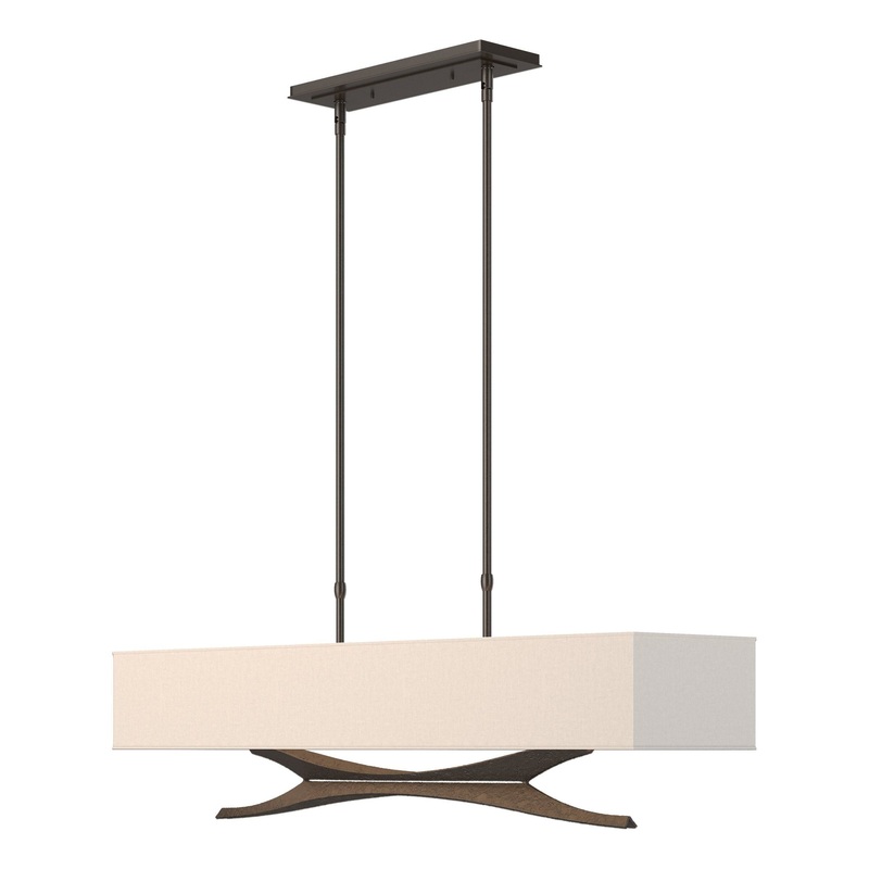 Moreau Pendant Oil Rubbed Bronze Flax Shade (SE)