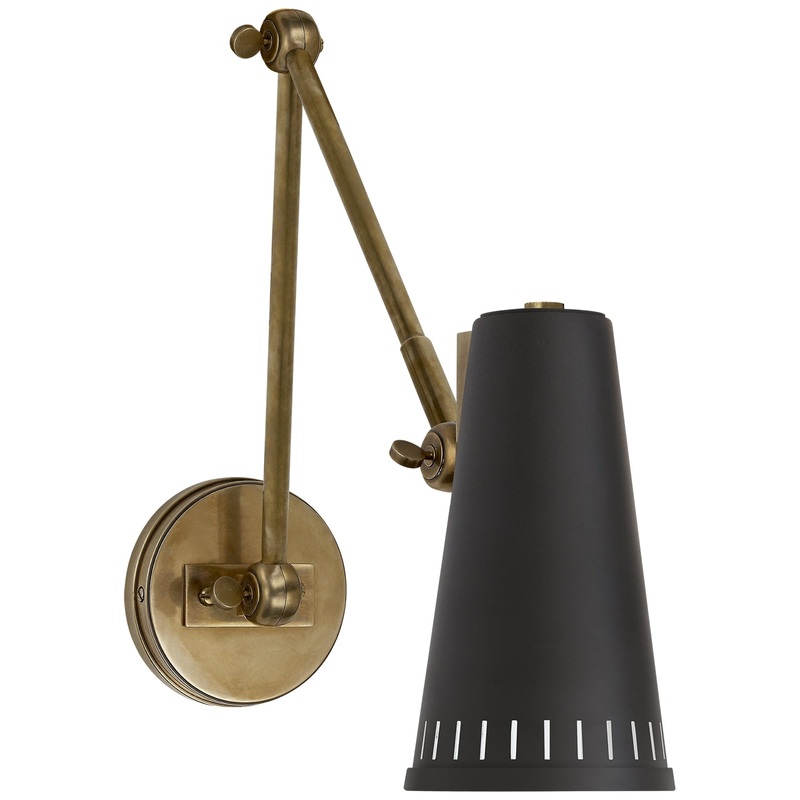 One Light Wall Sconce from the Antonio Collection in Hand-Rubbed Antique Brass Finish by Visual Comfort Signature