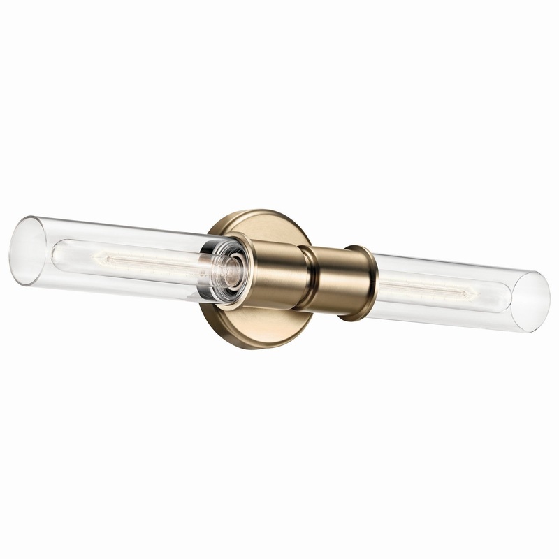 Two Light Wall Sconce from the Aviv Collection in Champagne Bronze Finish by Kichler