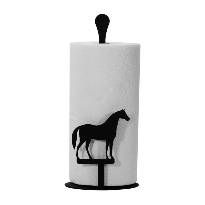 Village Wrought Iron PT-C-68 Horse Paper Towel Stand
