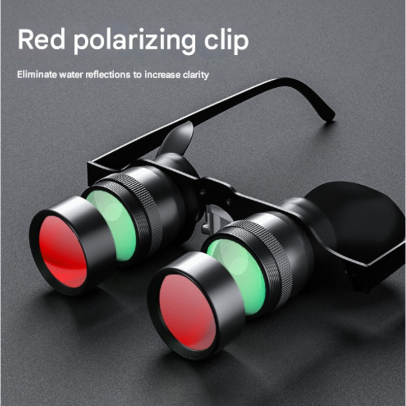 10x Telescope + Red Polarised Lens 10x HD Fishing Binocular Glasses – Polarized Zoom for Float Watching