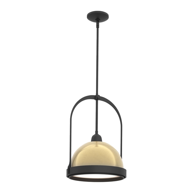 Atlas Small Pendant Black Modern Brass