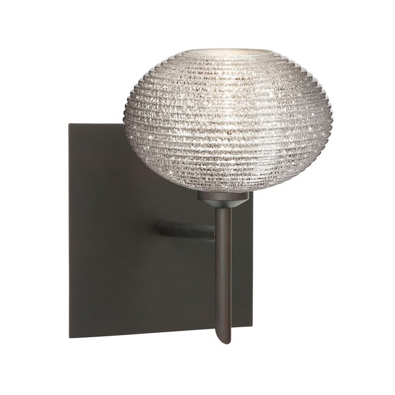 Besa 1SW-5612GL-BR-SQ Lasso One Light Wall Sconce Bronze