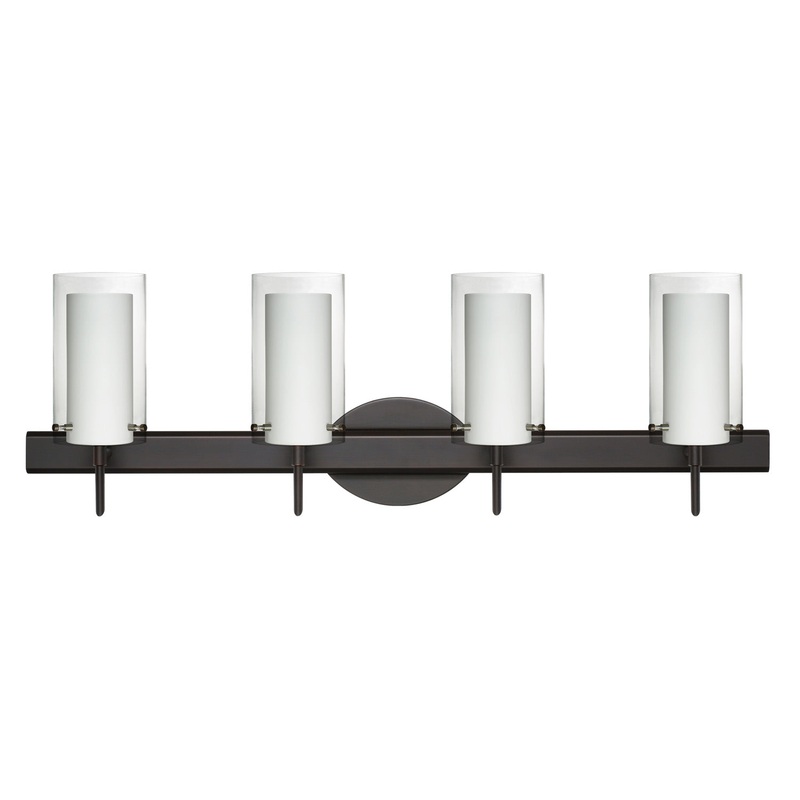 Besa 4SW-C44007-BR Pahu Four Light Wall Sconce Bronze (Discontinued)