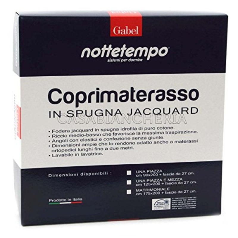 Coprimaterasso Gabel Nottetempo in spugna jacquard-Matrimoniale