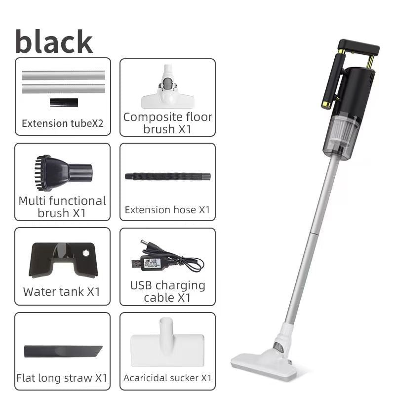 Cordless 2-in-1 Handheld & Stick Vacuum Cleaner – Powerful Suction, Washable Filter, Multi-Tool Kit(black)