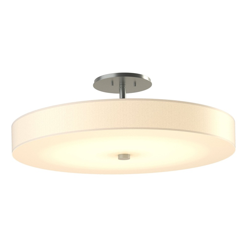 Disq Large LED Semi-Flush Vintage Platinum