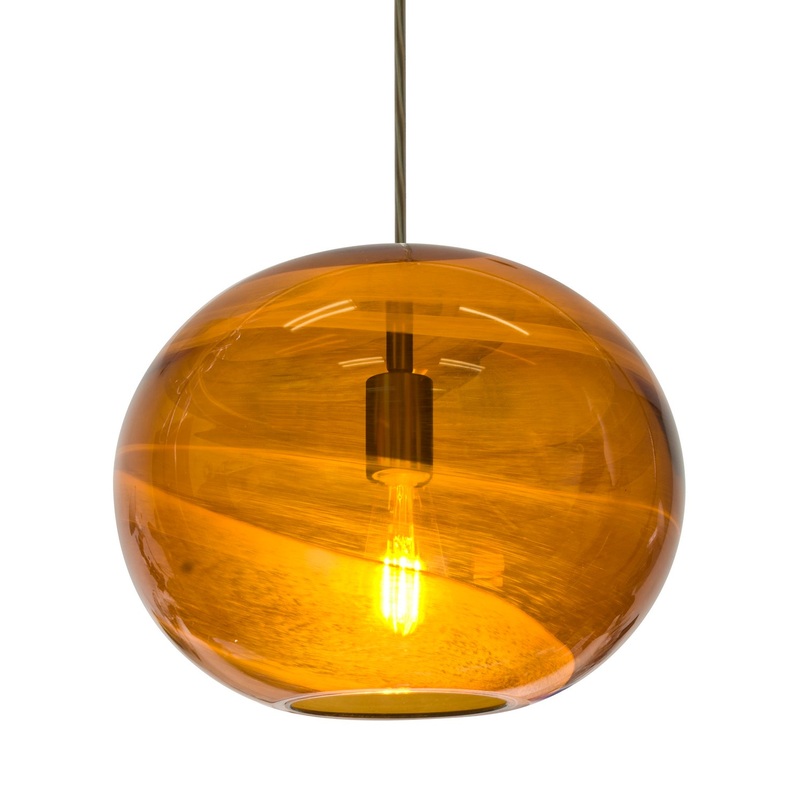 LED Pendant from the Geno Collection in Bronze Finish by Besa