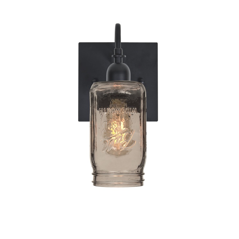 One Light Wall Sconce from the Milo Collection in Black Finish by Besa