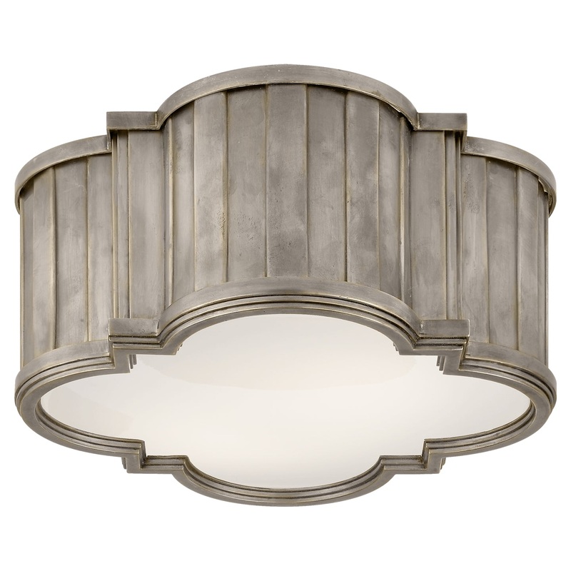 Two Light Flush Mount from the Tilden Collection in Antique Nickel Finish by Visual Comfort Signature